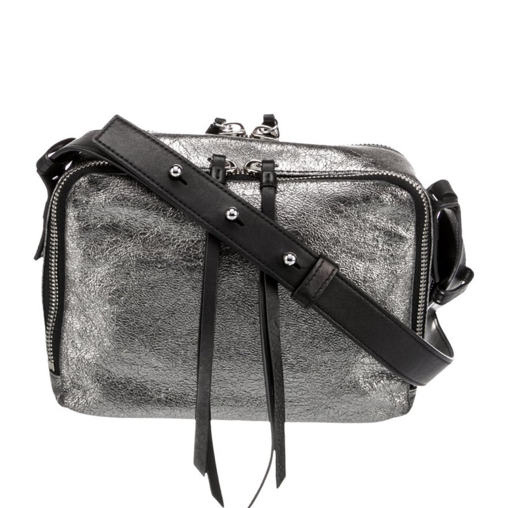🖤 All Saints Mika Lea Crossbody bag Gunmetal Black all leather, like new! 🖤